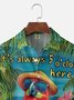 Moisture Wicking 5 O'Clock Parrot Chest Pocket Hawaiian Shirt