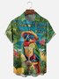 Moisture Wicking 5 O'Clock Parrot Chest Pocket Hawaiian Shirt