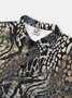 Moisture Wicking Gradient Color Abstract Leopard Short Sleeve Golf Polo