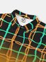 Moisture Wicking 3D Abstract Gradient Color Geometric Short Sleeve Golf Polo