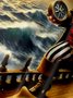 Moisture Wicking Pirate Pig Chest Pocket Hawaiian Shirt