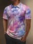 Moisture Wicking 3D Gradient Abstract Geometric Short Sleeve Golf Polo