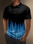 Moisture Wicking Gradient Color Abstract Geometric Short Sleeve Golf Polo