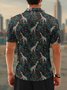 Moisture Wicking Rainbow Color Block Giraffe Short Sleeve Golf Polo