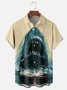 Moisture Wicking Great White Shark Chest Pocket Hawaiian Shirt