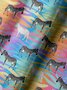 Moisture Wicking Rainbow Gradient Zebra Short Sleeve Golf Polo