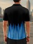Moisture Wicking Gradient Color Abstract Geometric Short Sleeve Golf Polo