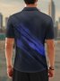 Moisture Wicking 3D Abstract Gradient Geometric Short Sleeve Golf Polo