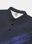 Moisture Wicking 3D Abstract Gradient Geometric Short Sleeve Golf Polo