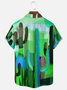 Moisture-wicking Cactus Chest Pocket Hawaiian Shirt