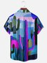 Moisture-wicking Cactus Chest Pocket Hawaiian Shirt
