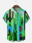 Moisture-wicking Cactus Chest Pocket Hawaiian Shirt