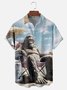 Moisture Wicking Seaside Bigfoot Chest Pocket Hawaiian Shirt