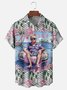 Moisture Wicking Tropical Hawaii Vacation Trump Chest Pocket Hawaii Shirt