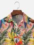 Moisture-wicking Parrot Banana Chest Pocket Hawaiian Shirt