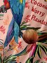 Moisture-wicking Parrot Banana Chest Pocket Hawaiian Shirt