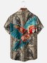 Moisture-wicking Parrot Chest Pocket Hawaiian Shirt