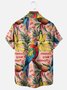 Moisture-wicking Parrot Banana Chest Pocket Hawaiian Shirt