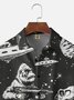 Moisture Wicking Universe UFO Dinosaur Bigfoot Chest Pocket Hawaii Shirt