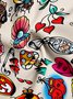Moisture-wicking Art Hippie Tattoo Aloha Camp Shirt