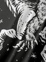 Moisture Wicking Universe UFO Dinosaur Bigfoot Chest Pocket Hawaii Shirt