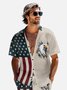 Hardaddy Moisture-wicking Memorial Day American Flag American Eagle Chest Pocket Casual Shirt